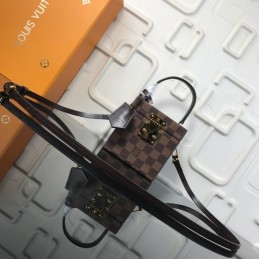 Replica Louis Vuitton Brown Damier Ebene Black Bleecker Box