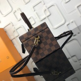 Replica Louis Vuitton Brown Damier Ebene Black Bleecker Box