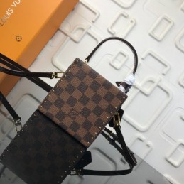 Replica Louis Vuitton Brown Damier Ebene Black Bleecker Box