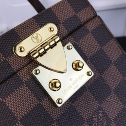 Replica Louis Vuitton Brown Damier Ebene Black Bleecker Box