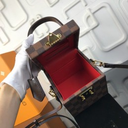 Replica Louis Vuitton Brown Damier Ebene Black Bleecker Box