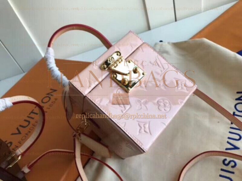 Replica Louis Vuitton Pale Pink Embossed Monogram Bleecker Box