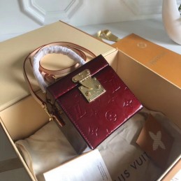 Replica Louis Vuitton Burgundy Embossed Monogram Bleecker Box