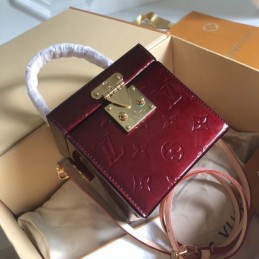 Replica Louis Vuitton Burgundy Embossed Monogram Bleecker Box