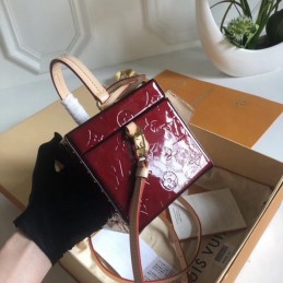 Replica Louis Vuitton Burgundy Embossed Monogram Bleecker Box