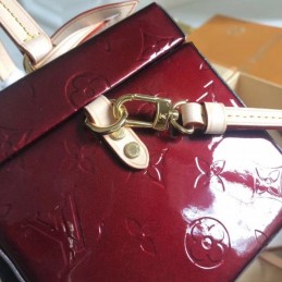 Replica Louis Vuitton Burgundy Embossed Monogram Bleecker Box