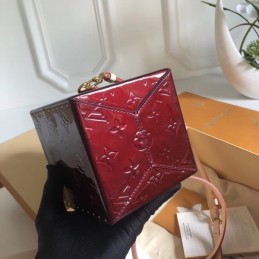 Replica Louis Vuitton Burgundy Embossed Monogram Bleecker Box