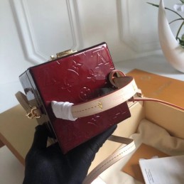 Replica Louis Vuitton Burgundy Embossed Monogram Bleecker Box