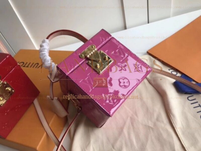 Replica Louis Vuitton Fuchsia Embossed Monogram Bleecker Box