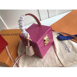 Replica Louis Vuitton Fuchsia Embossed Monogram Bleecker Box