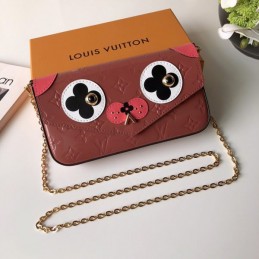 Replica Louis Vuitton Rose Pink Floral Felicie Pochette
