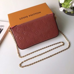 Replica Louis Vuitton Rose Pink Floral Felicie Pochette