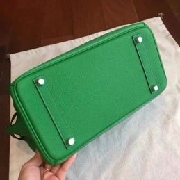 Replica Hermes Green Birkin 30 Palladium Hardware Bag