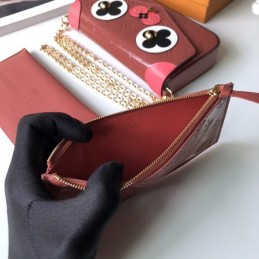 Replica Louis Vuitton Rose Pink Floral Felicie Pochette
