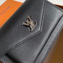 Replica Louis Vuitton Black MyLockme Chain Pochette