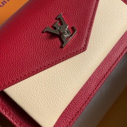 Replica Louis Vuitton Red Ivory MyLockme Chain Pochette