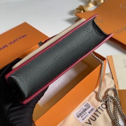 Replica Louis Vuitton Red Ivory MyLockme Chain Pochette