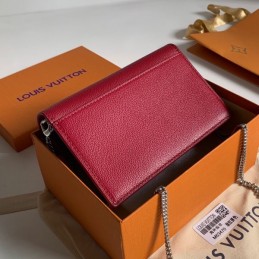 Replica Louis Vuitton Red Ivory MyLockme Chain Pochette