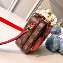 Replica Louis Vuitton Brown Damier Ebene Travel Patch Stories Box