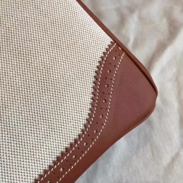 Replica Hermes Canvas Brown Birkin 35 Palladium Hardware Bag