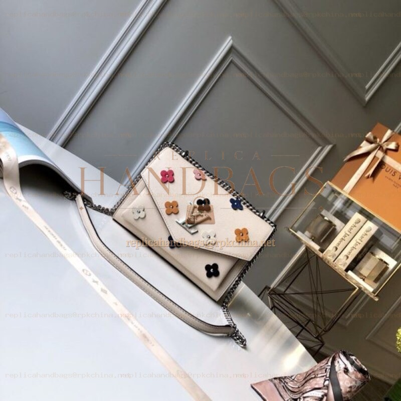 Replica Louis Vuitton White Floral MyLockme BB