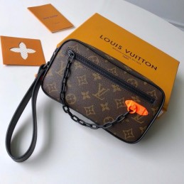Replica Louis Vuitton Brown Monogram Chain Pochette Volga
