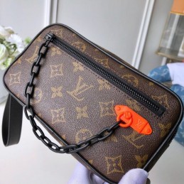 Replica Louis Vuitton Brown Monogram Chain Pochette Volga
