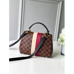 Replica Louis Vuitton Brown Damier Ebene Red Stripe Bond Street BB