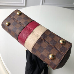 Replica Louis Vuitton Brown Damier Ebene Red Stripe Bond Street BB
