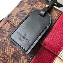 Replica Louis Vuitton Brown Damier Ebene Red Stripe Bond Street BB