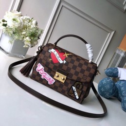 Replica Louis Vuitton Brown Damier Ebene Patch Croisette