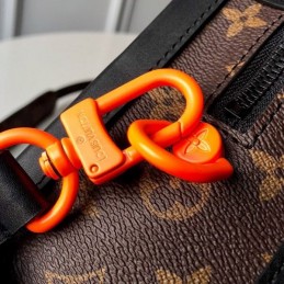 Replica Louis Vuitton Brown Monogram Black Trim Soft Trunk