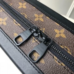 Replica Louis Vuitton Brown Monogram Black Trim Soft Trunk