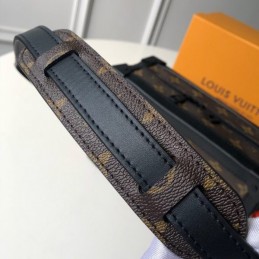 Replica Louis Vuitton Brown Monogram Black Trim Soft Trunk