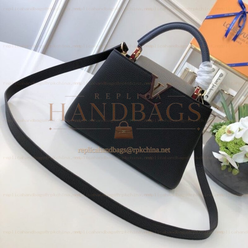 Replica Louis Vuitton Black Capucines BB
