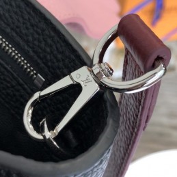 Replica Louis Vuitton Black Pale Pink Handle Capucines BB