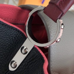 Replica Louis Vuitton Black Red Handle Capucines BB