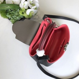 Replica Louis Vuitton Black Red Handle Capucines BB