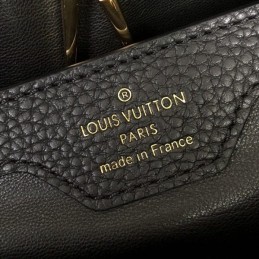 Replica Louis Vuitton Black Floral Capucines BB