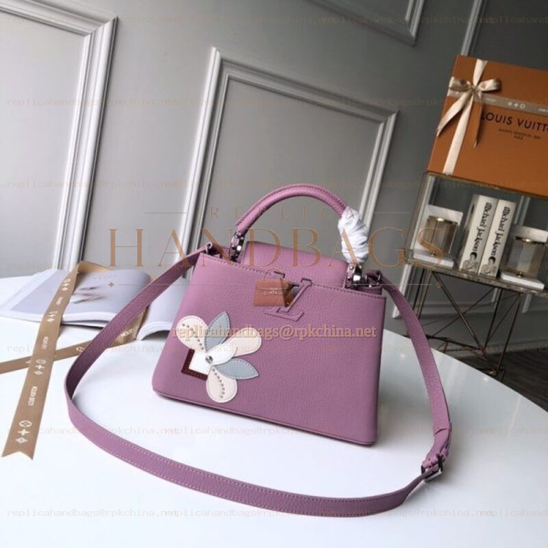 Replica Louis Vuitton Pale Pink Floral Capucines BB