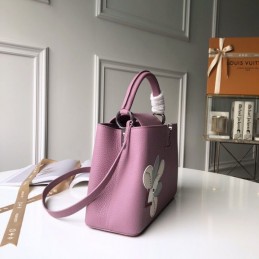Replica Louis Vuitton Pale Pink Floral Capucines BB