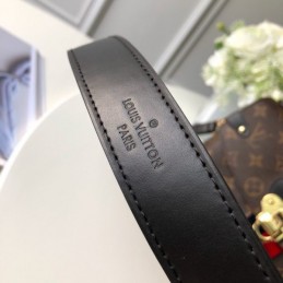 Replica Louis Vuitton Brown Monogram Red Black Stripe Georges BB