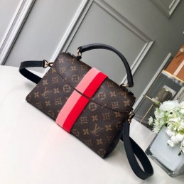 Replica Louis Vuitton Brown Monogram Red Stripe Georges BB - Style 2