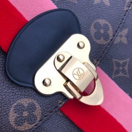 Replica Louis Vuitton Brown Monogram Red Stripe Georges BB - Style 2