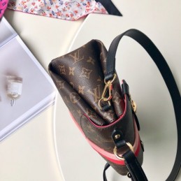 Replica Louis Vuitton Brown Monogram Red Stripe Georges BB - Style 2