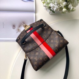 Replica Louis Vuitton Brown Monogram Red Stripe Georges BB - Style 2