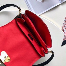 Replica Louis Vuitton Brown Monogram Red Stripe Georges BB - Style 2