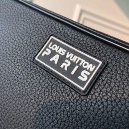 Replica Louis Vuitton Black Leather Alpha Messenger