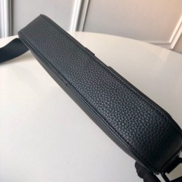 Replica Louis Vuitton Black Leather Alpha Messenger