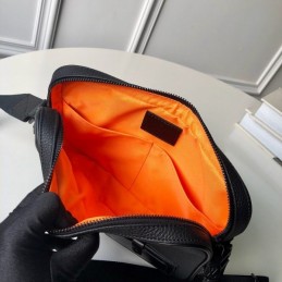 Replica Louis Vuitton Black Leather Alpha Messenger
